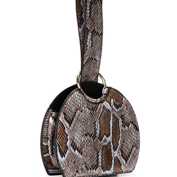 Animal Print Half Moon Wrist Clutch - Picture 1 of 4